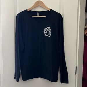 Lubdub long sleeved T-shirt Heathered charcoal grey